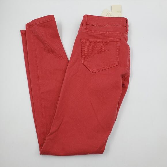 Maje Red Jaw Tomette Skinny Leg in Red Size 26 - Picture 3 of 10